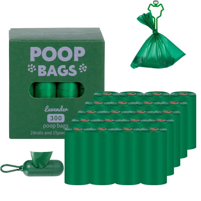 Forest Green Poop & Paw 300 bag pack